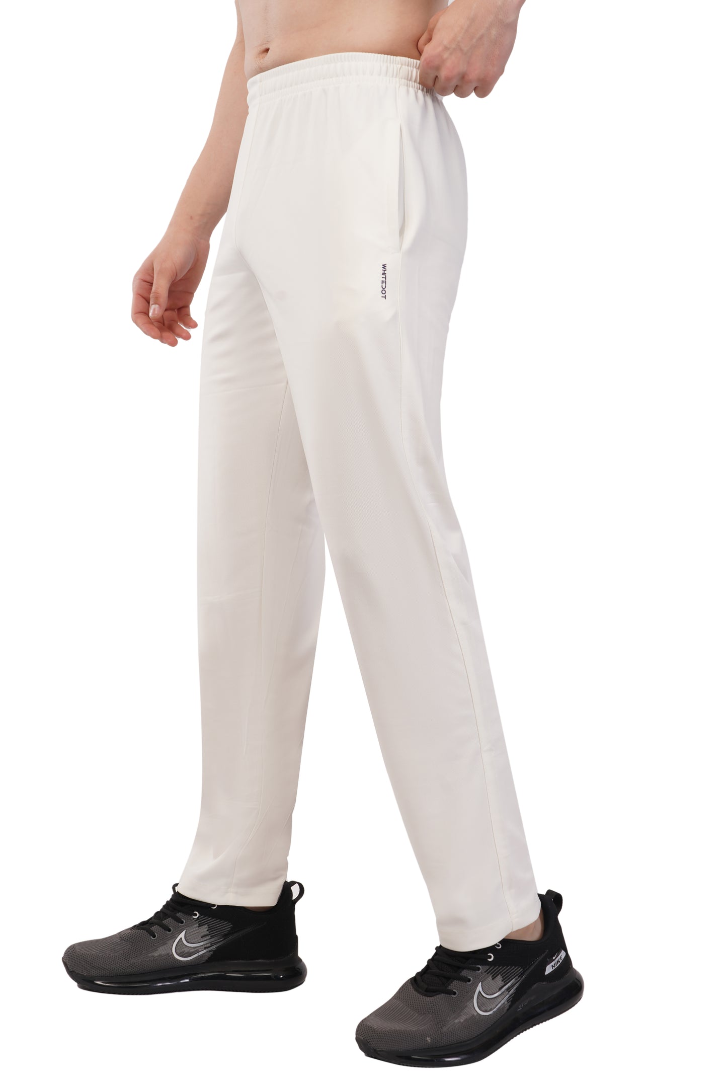 Novelty Off-White Trouser Track Pants