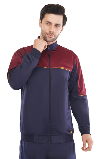 Superpoly Red Blue Fleece Zip-up Jacket