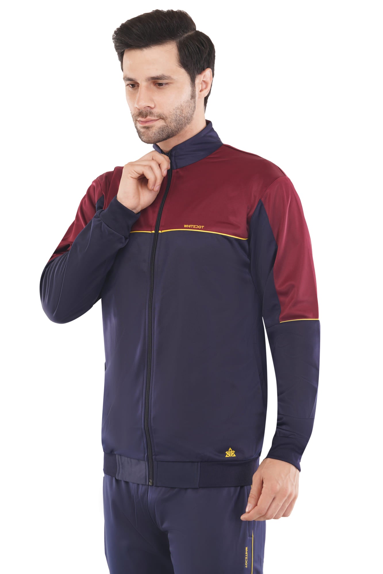 Superpoly Red Blue Fleece Zip-up Jacket