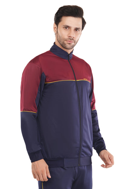 Superpoly Red Blue Fleece Zip-up Jacket