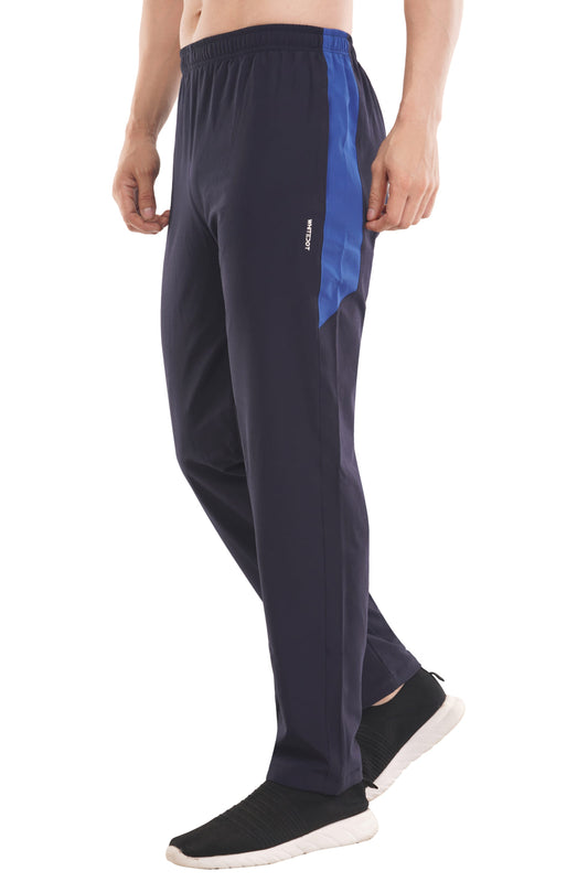 Lycra Navy Blue Trouser Track Pants