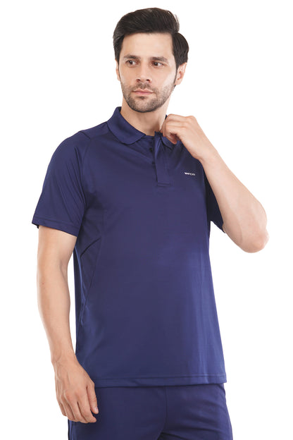 Omega Dri-FIT Navy Blue Polo T-Shirt