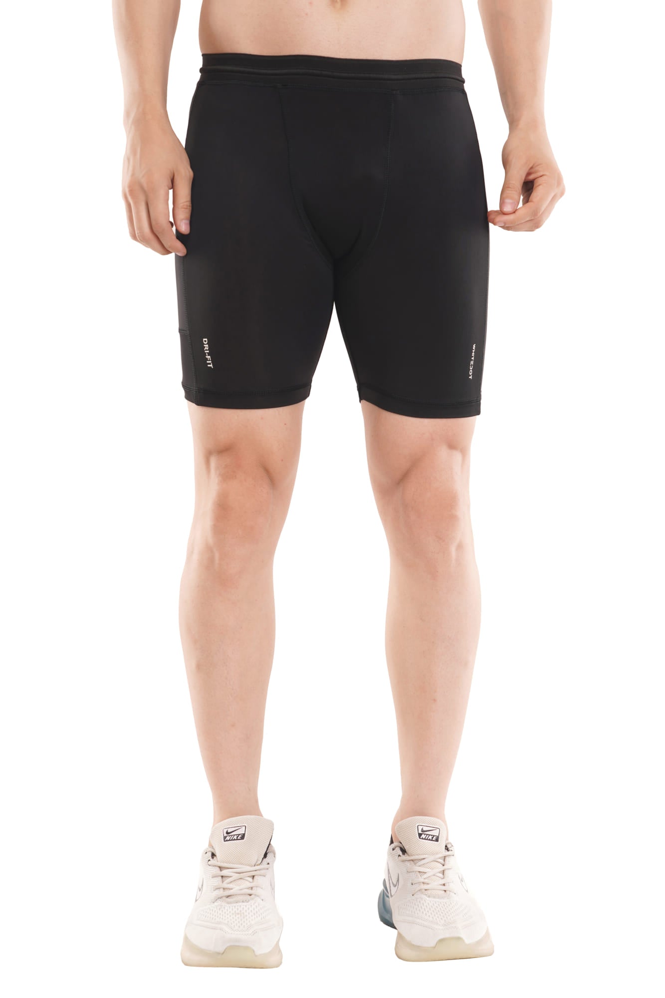 Sigma Black Quick Dry Compression Shorts with Mobile Pocket