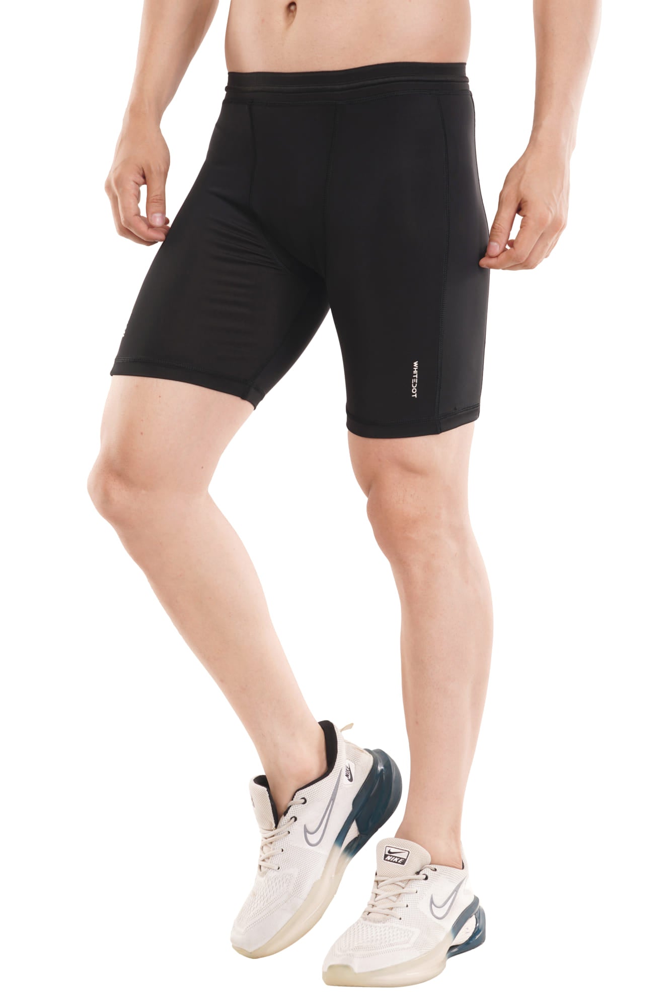 Sigma Black Quick Dry Compression Shorts with Mobile Pocket