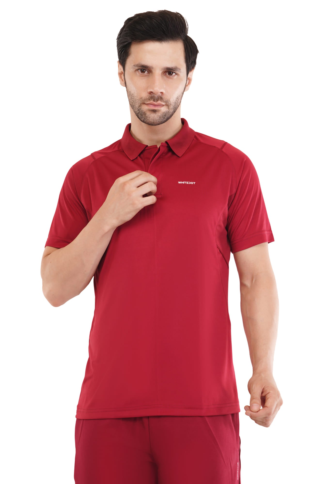 Omega Dri-FIT Maroon Polo T-Shirt