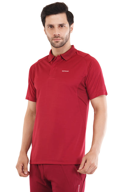 Omega Dri-FIT Maroon Polo T-Shirt