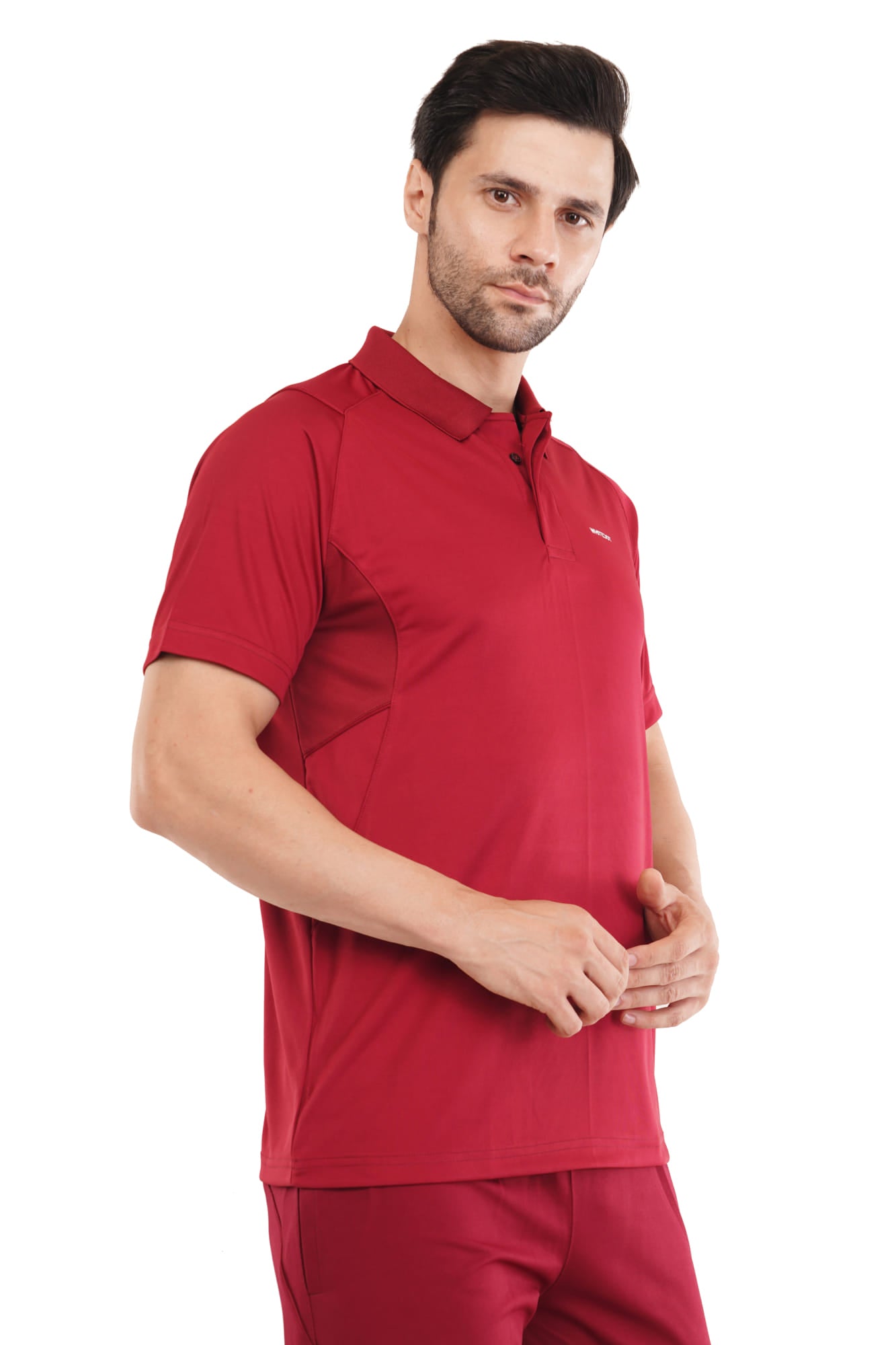 Omega Dri-FIT Maroon Polo T-Shirt