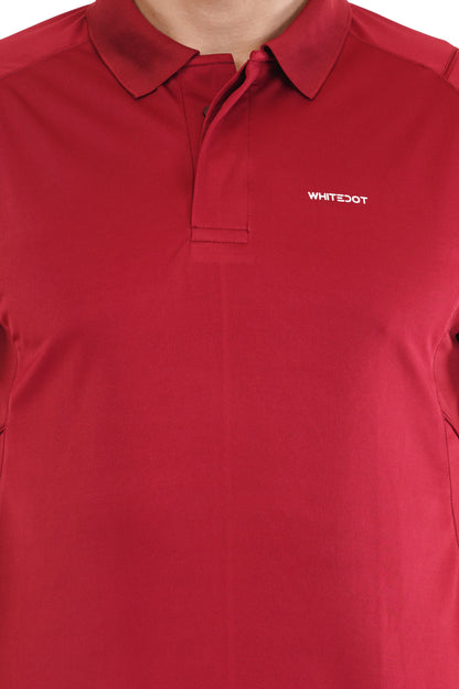 Omega Dri-FIT Maroon Polo T-Shirt