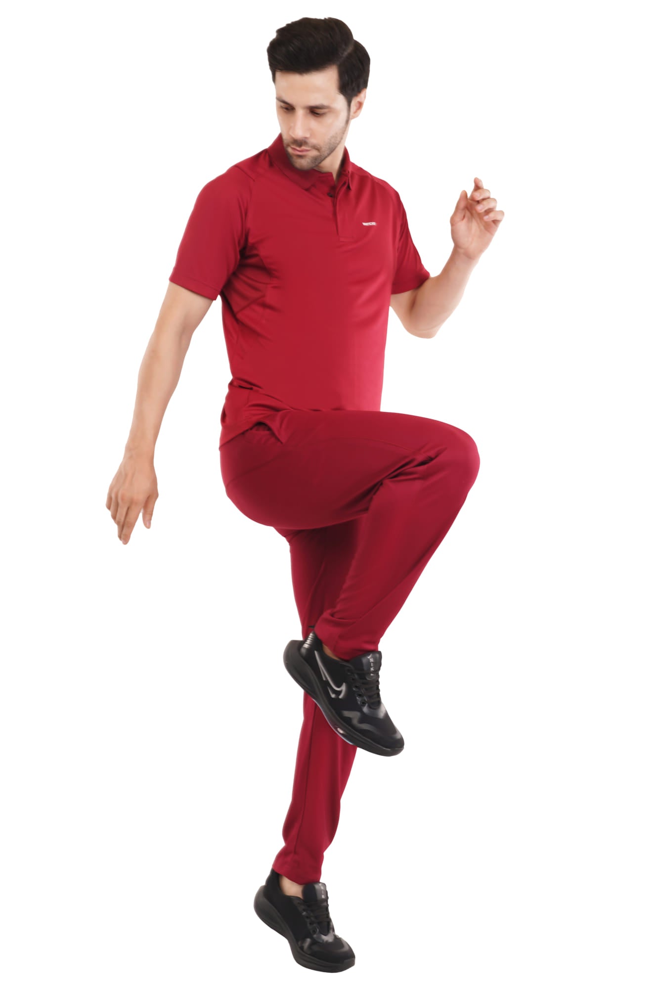 Omega Dri-FIT Maroon Polo T-Shirt