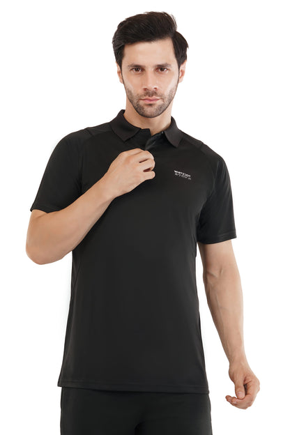 Omega Dri-FIT Black Polo T-Shirt