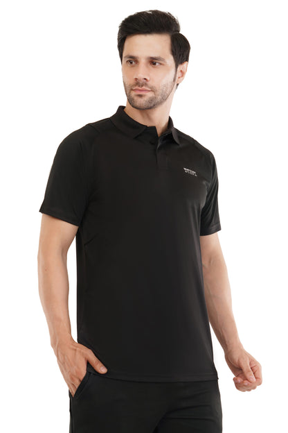 Omega Dri-FIT Black Polo T-Shirt