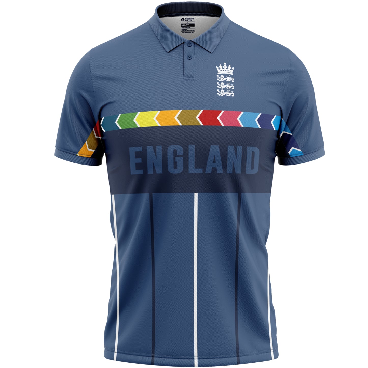 England Blue ODI World Cup 1996 Half Sleeves Cricket Fan Jersey