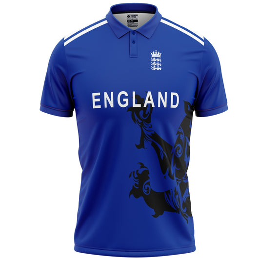 England Blue ODI World Cup 2015 Half Sleeves Cricket Fan Jersey