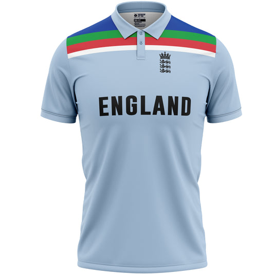 England Blue ODI World Cup 2019 Half Sleeves Cricket Fan Jersey