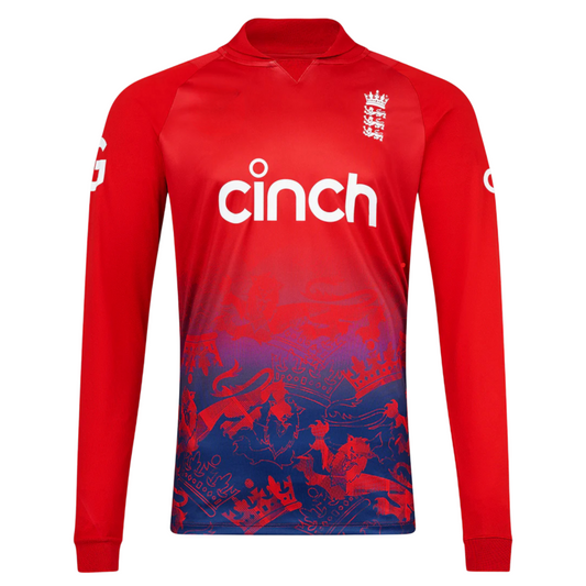 England Red T20 Full Sleeves Cricket Fan Jersey