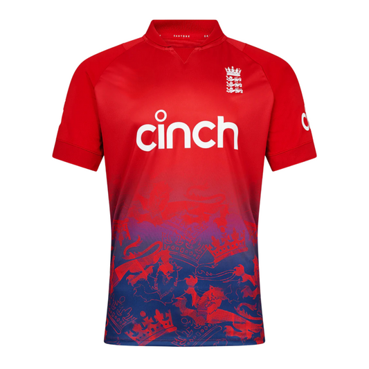 England Red T20 Half Sleeves Cricket Fan Jersey