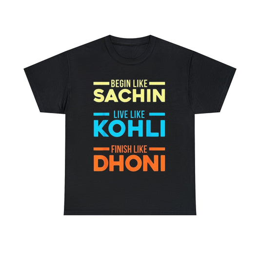 MS Dohni Virat Kohli Sachin Tendulkar Indian Cricket T-Shirt l Cricket Fan l Team India l Cricket fan l Cricket lover l Unisex Jersey