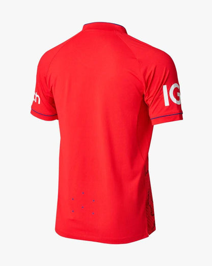 England Red 2022 T20 World Cup Half Sleeves Cricket Fan Jersey