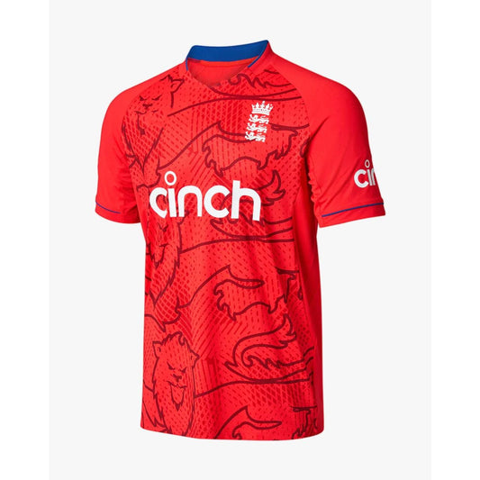 England Red 2022 T20 World Cup Half Sleeves Cricket Fan Jersey