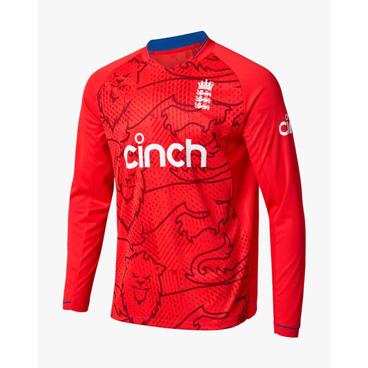 England Red 2022 T20 World Cup Full Sleeves Cricket Fan Jersey