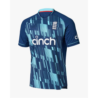 England Blue 2022 ODI World Cup Half Sleeves Cricket Fan Jersey