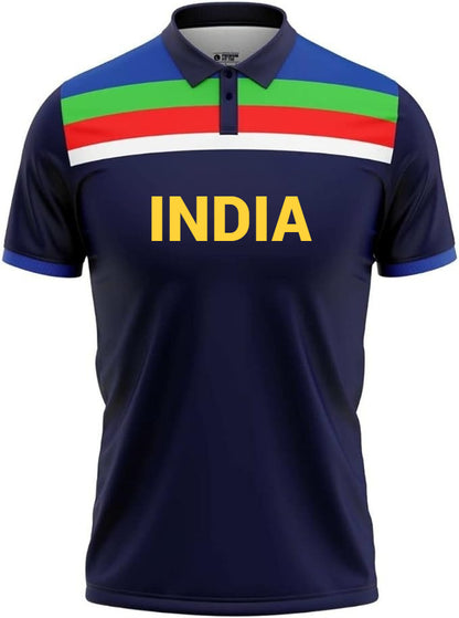 India Blue ICC World Cup 1992 Half Sleeves Cricket Fan Jersey