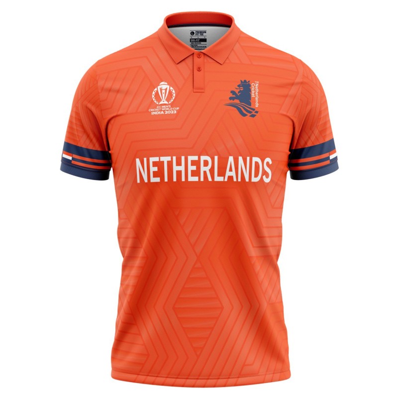 Netherlands ODI World Cup 2023 Half Sleeves Cricket Fan Jersey