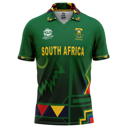 South Africa 2021 T20 World Cup Half Sleeves Cricket Fan Jersey