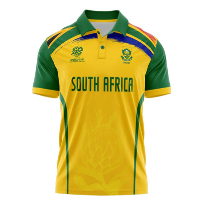 South Africa 2024  T20 World Cup Half Sleeves Cricket Fan Jersey