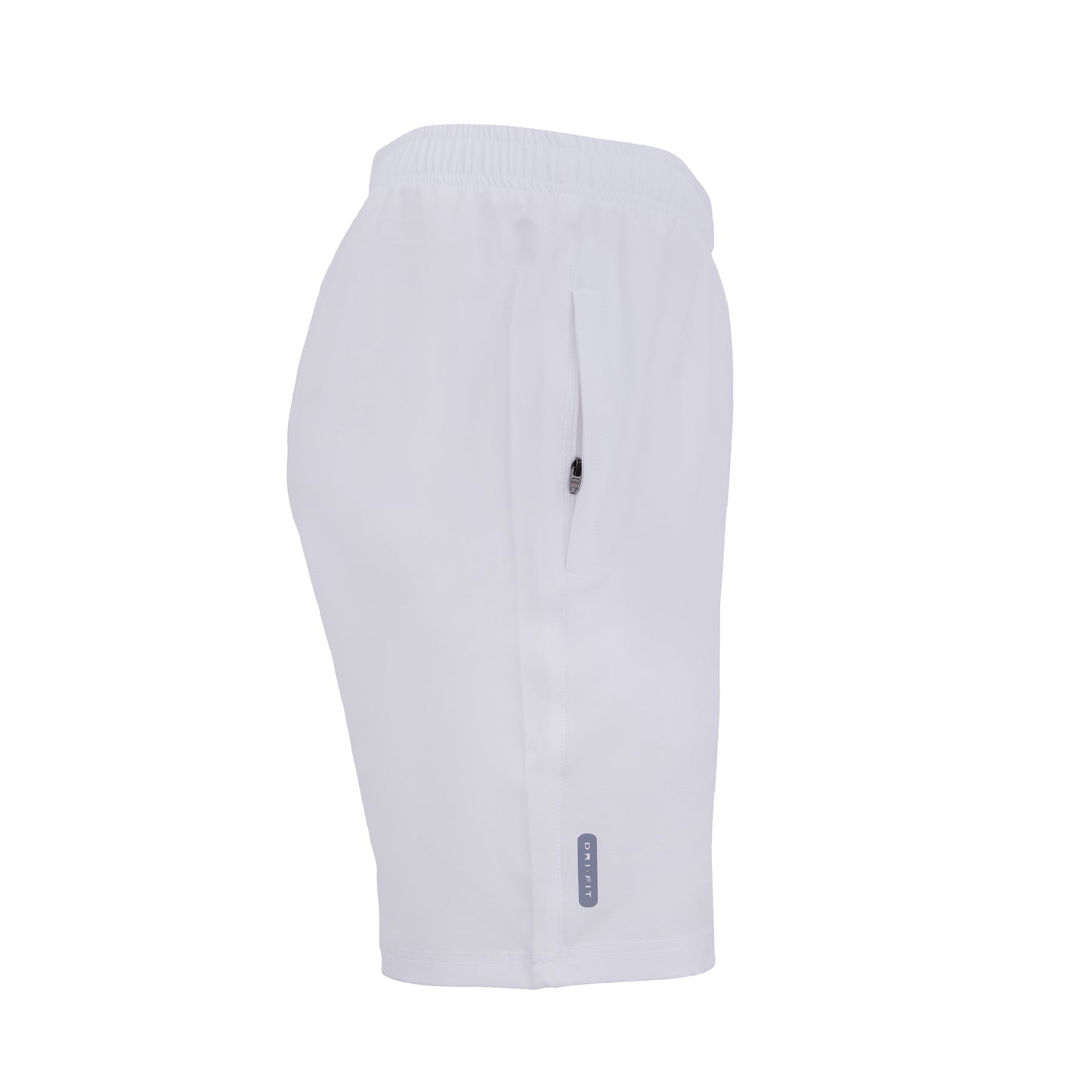 White Training Shorts - Zipper Pockets