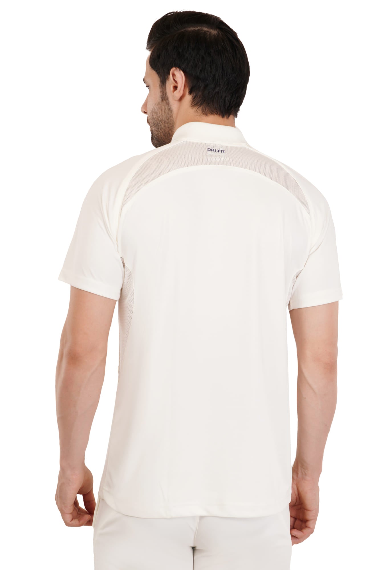 Hexa Dri-FIT Cricket White Polo T-Shirt - Off White